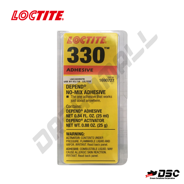 [LOCTITE] AA 330/Depend No-Mix Adhesive/1690727 (록타이트 330/아크릴계접착제) 25ml Kit/Blister Pack