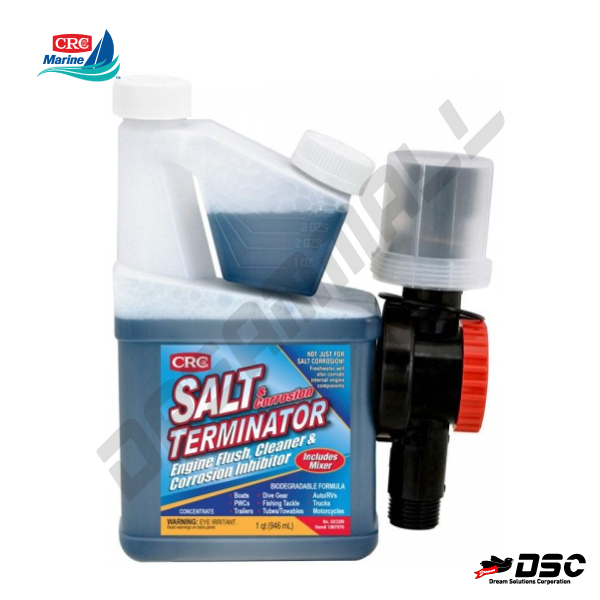 [CRC] 씨알씨 #SX32M/염기세척 및 부식방지제, 믹서 (Salt Terminator Engine Flush Cleaner & Corrosion Inhibitor w/Mxr #SX32M) 32fl.oz/Bottle