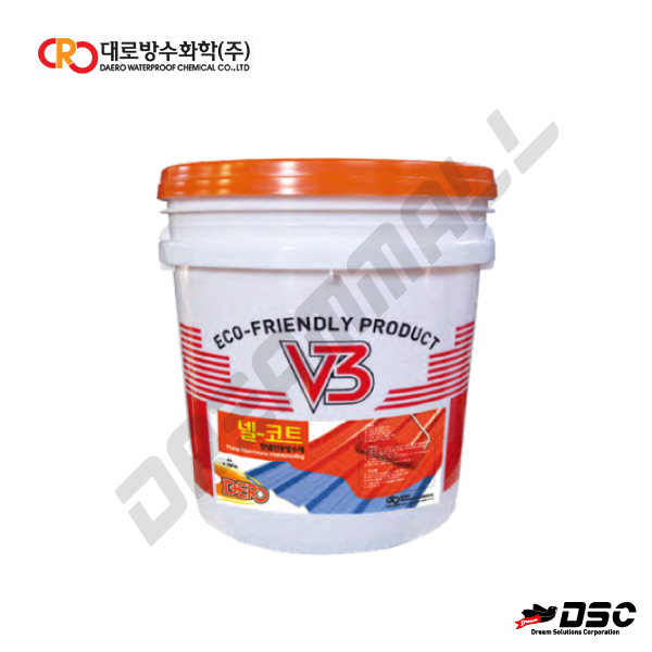 [대로방수] V3/넬코트 판넬용/철판용, 차열, 단열, 부식방지코팅방수재 (Nel-Coat Waterproofing) 9kg & 18kg/Can