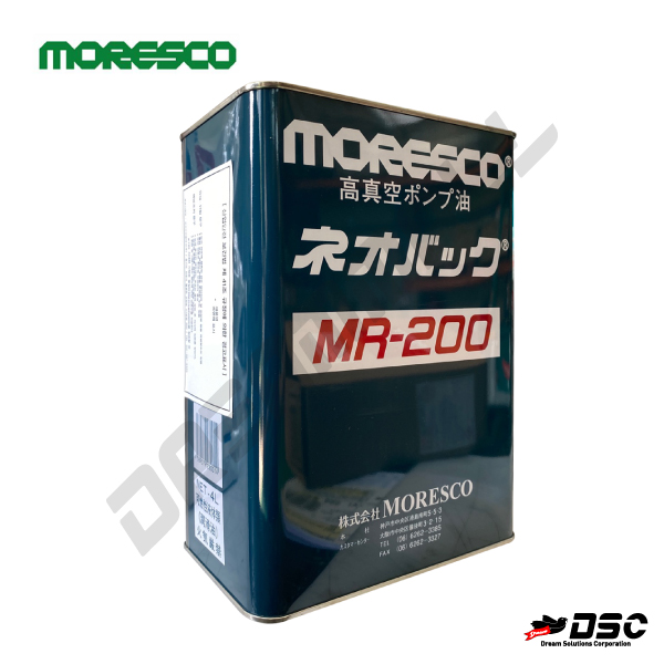[MORESCO] Neovac Rotary Pump Oil MR-200 네오박 모레스코 MR200 (고진공로타리펌프오일/석유계) 4LT/CAN