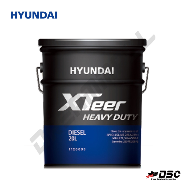 [HYUNDAI] XTEER Heavy Duty 15W-40 (현대/프리미엄 대형 디젤 엔진오일) 20Liter/Pail