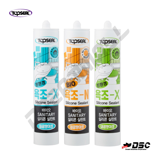 [TOPSEAL] BIO Sanitary Silicone Sealant Yokjo-X & N(탑씰욕조N/친환경바이오/욕조실란트) 280ml/Cartridge