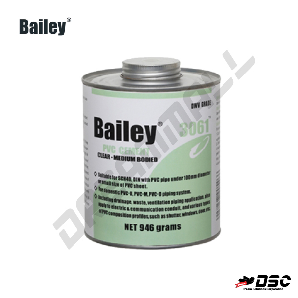 [BAILEY] 베일리 L-3061 (베일리 L-3061/PVC 배수용/투명) 32oz.(946gr)/Can