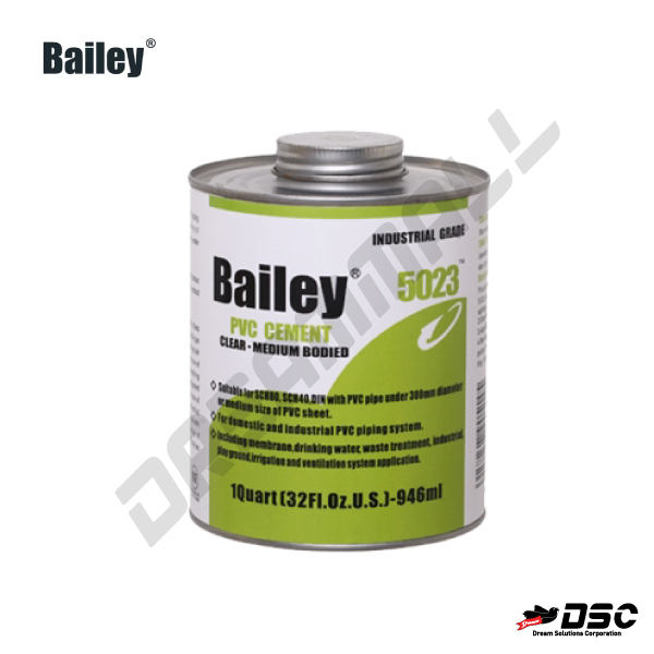 [BAILEY] 베일리 L-5023 (베일리 5023/PVC 용해성접착제 배관용/중농도) 8oz,16oz,32oz & 1Galion/Can