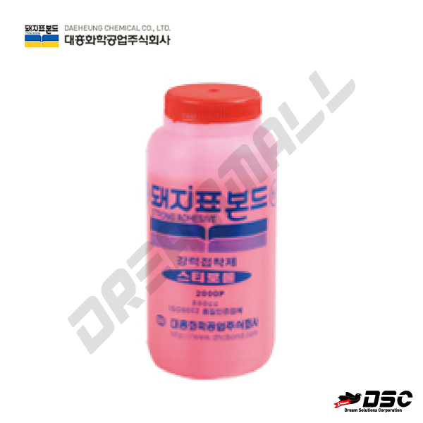 [DHEHEUNG] D-2000P (돼지표/초산비닐계 속건형접착제/아이소핑크) 800gr/PE Bottle