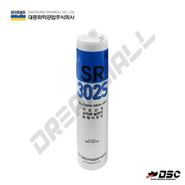 [DAEHEUNG] SR-302S (돼지표/실리콘실란트/창호공사,글레이징용) 260ml/Cartridge
