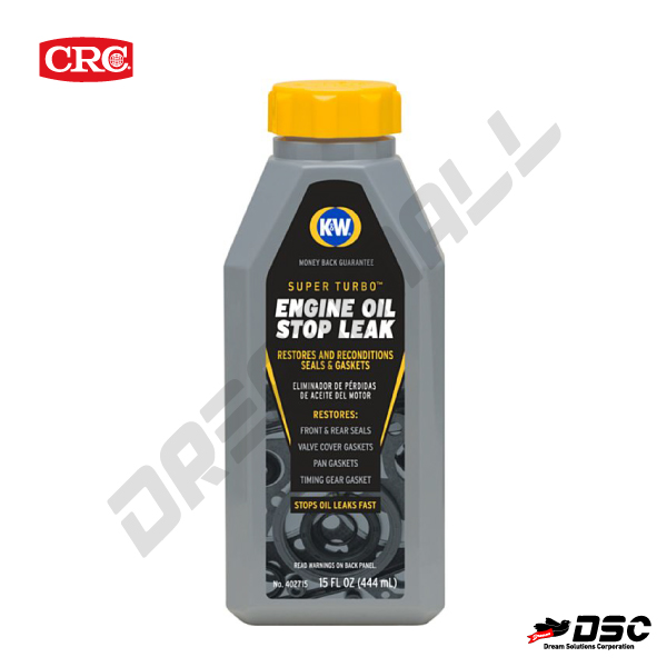 [CRC] K&W® Super Turbo™ Engine Oil Stop Leak #402715 (씨알씨/엔진오일 누유 방지) 15fl.oz.(444ml)/Bottle