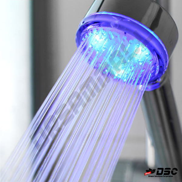 [리빙홈데코] Shower Head 수전 LED 샤워헤드 (LED온도표시) 헤드/80mm*길이240mm/EA
