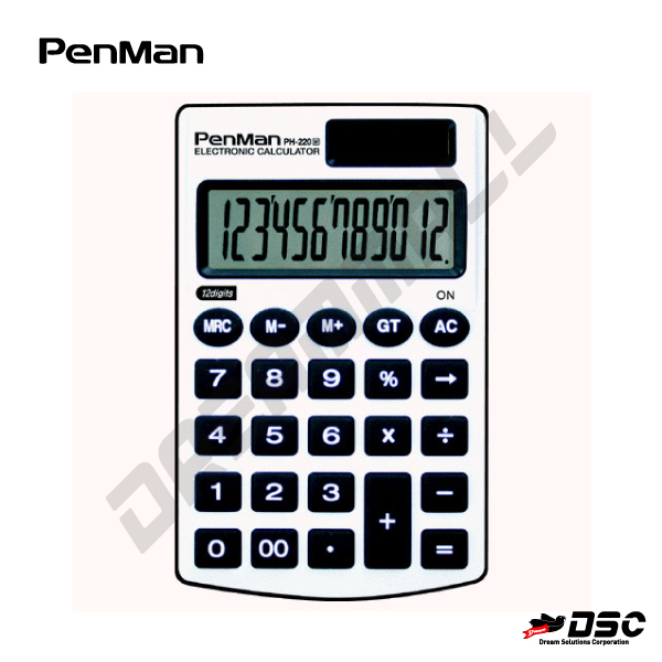 [PENMAN] PH-220 (펜맨/계산기/12자리/화이트,블루,핑크)