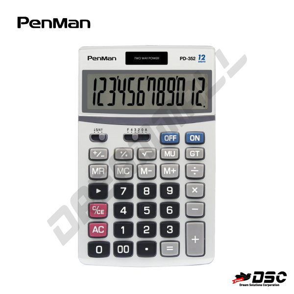 [PENMAN] PD-352 (펜맨/전자계산기/회계사무용/12자리) 107x172mmx28mm/EA