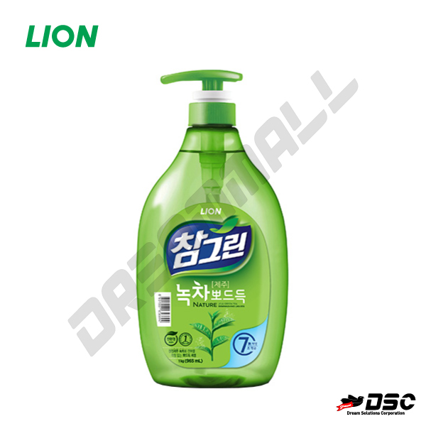 [LION] 참그린 녹차 뽀드득 (라이온/주방세제/기름기 뽀드득) 1kg