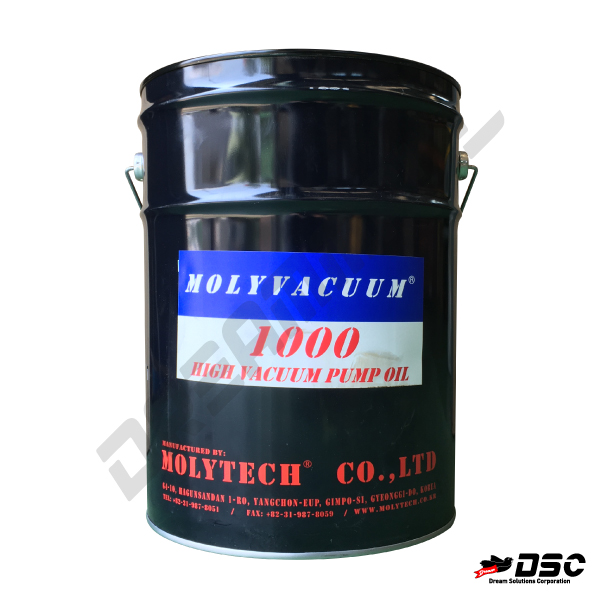 [MOLYTECH] 몰리테크/진공펌프오일 MOLYVACUUM/High Vacuum Pump Oil 1000 & 3000 (몰리테크/진공펌프오일) 20L/PAIL