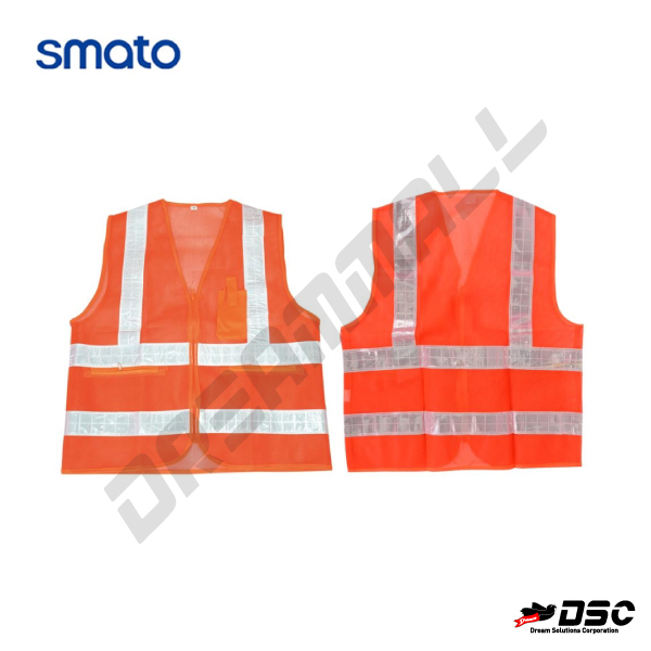 [SMATO] SM-101R Reflective Vest 주황색 안전조끼 (스마토/안전조끼/안전가드/안전복)