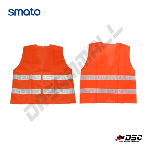 [SMATO] SM-102R Reflective Vest 주황색 안전조끼 (스마토/안전조끼/안전가드/안전복)