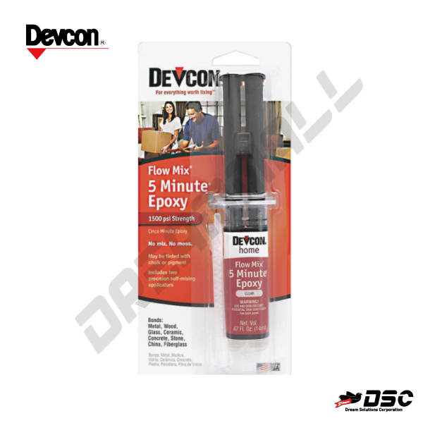 [DEVCON home] 데브콘 홈 20445/플로우믹스 5분 에폭시계접착제투명 (FLOW MIX 5Minute EPOXY/20445) 14ml/Syringe Type