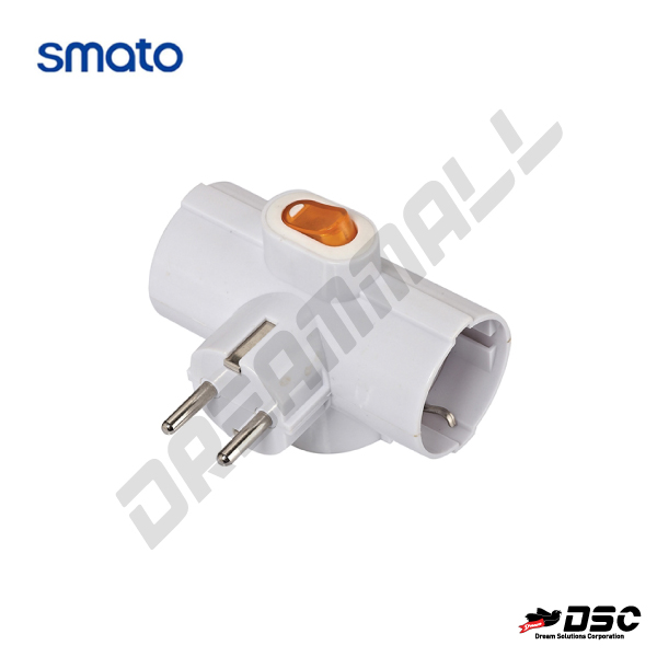 [SMATO] T형 멀티콘센트 SM T3-02 3구2호 차단스위치 멀티탭 (스마토) 1BOX/12EA