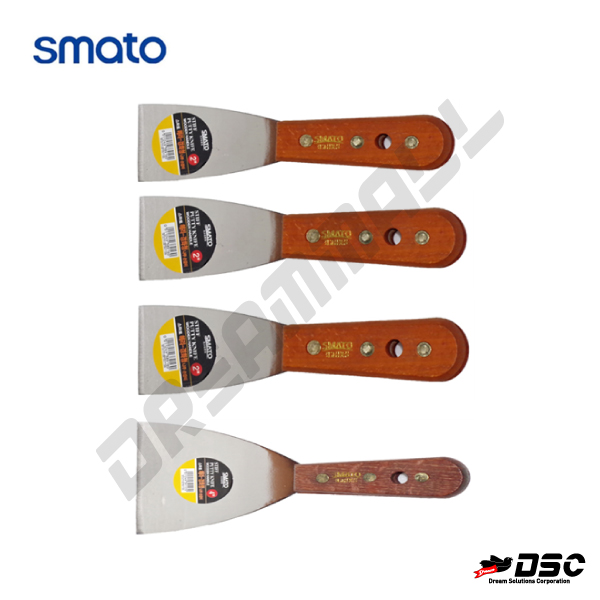 [SMATO] 스마토 헤라 경화형/나무자루 1 1/4인치,2인치,3인치,4인치 (SMATO/Stiff Putty Knife with Wood Handle 4 종)