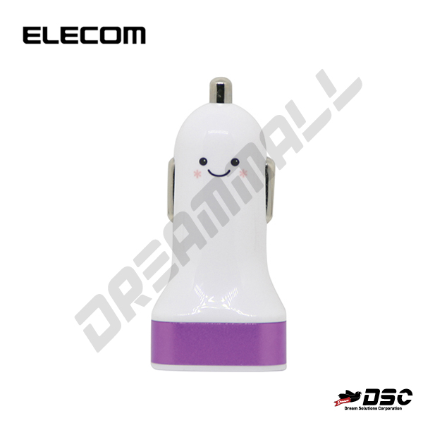 [ELECOM] 엘레컴 차량용 고속 USB충전기 핑크(PN)EK-CC315PN