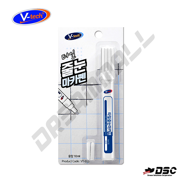 [V-TECH] 브이텍 VT-015 타일줄눈 마카펜/ DIY 보수제, 타일줄눈메꿈,벽면,욕실 10ml/Pen Type