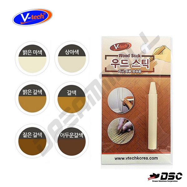 [V-TECH] 브이텍 VT-071~076 우드스틱(WOOD STICK/가구,마루 보수용 스틱/6종 칼라) 4.5g/Stick