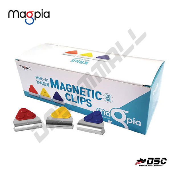 [마그피아] 자석집게 MMC-01  MEGNET CLIPS (영구강력자석,다양한 칼라) 30EA/BOX