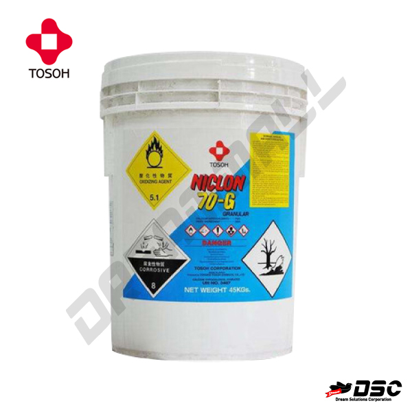 [TOSOH] 니크론/수영장 양식장 관리 NICLON 70-G(Granules) (염소소독제/수질관리제/과립타입) 45kg/Drum