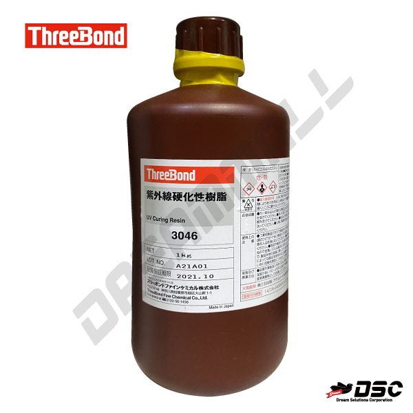 [THREE BOND] TB3046 (쓰리본드TB3046/UV접착제,수정응용제품의 커팅시 가고정용) 1kg/Bottle