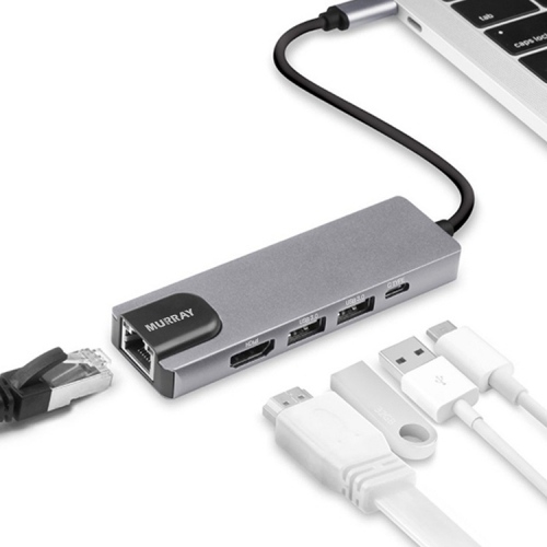 [머레이] C타입 USB 유에스비 LAN HDMI 멀티허브케이블 B