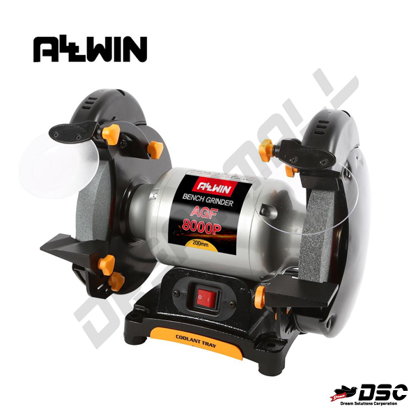[ALLWIN] 올윈 탁상그라인더(강력형) AGF8000P 규정출력 작업등 보호경 툴박스 연마석 기본장착