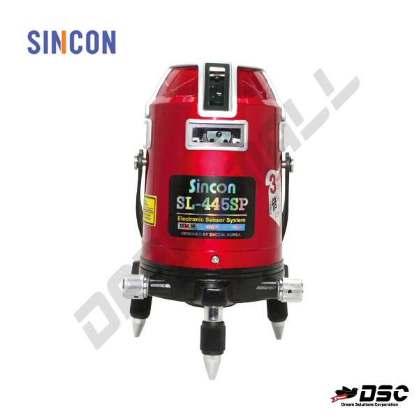 [SINCON] 신콘 레이저수평 SL-445SP 전자센서방식 레드빔 벽면 자동 수평선 수직선 기기 레드빔