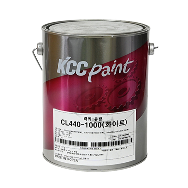 [KCC] 코레실 락카페인트 흰색(화이트) CL440-1000 4kg/CAN
