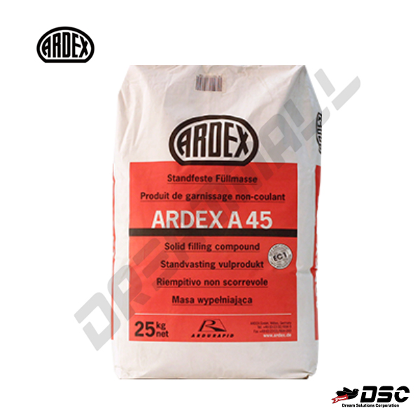 [ARDEX] 아덱스 A45 실내 실외 긴급 보수공사 초고속 무수축 고강도 보수 몰탈 조기양생 25kg/bag