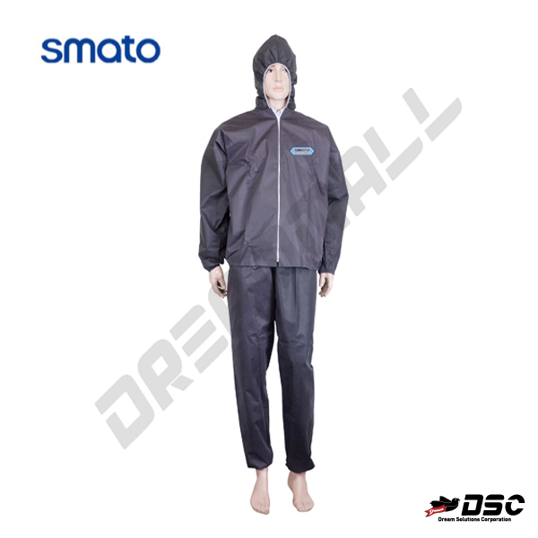 [SMATO] 스마토 작업복 보호복 SBW 일반 투피스 회색 정비 공무 청소작업 XL, XXL 24개 박스 판매