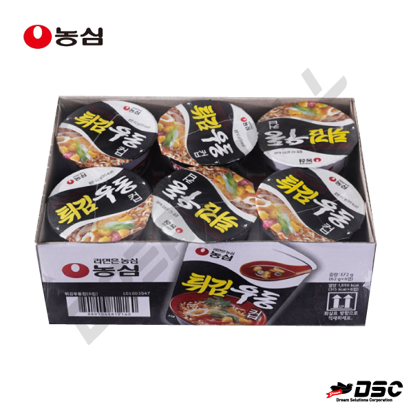 [농심] 튀김우동 컵라면 소컵 62g*6개입/BOX