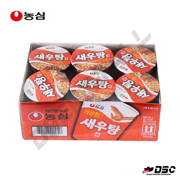 [농심] 새우탕 컵라면 소컵 67g*6개입/BOX