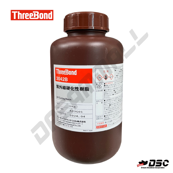 [THREE BOND] TB3042B (쓰리본드 TB3042B/UV접착제 유리,플라스틱,금속용/TB3021대체품) 250ml/Bottle & 1kg