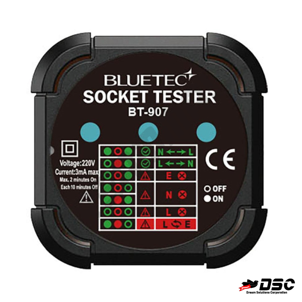 [BLUETEC] 블루텍 BT-907 콘센트접지확인시험기