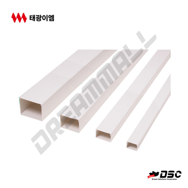 [태광이엠] PVC 랜몰드 40EA/SET (몰딩/전선정리/바닥/벽면/가리개/40㎜*30㎜*1m)