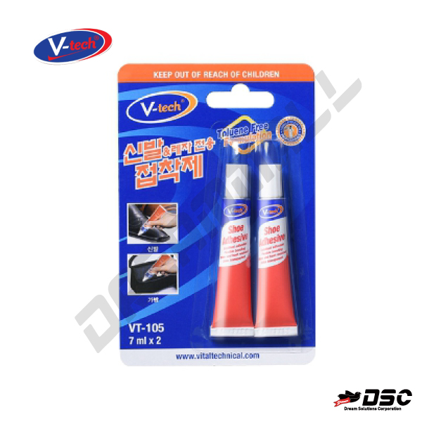 [V-TECH] 브이텍 VTECH VT-105 (신발접착제/Shoe Adhesive) 7ml*2EA/Blister Pack