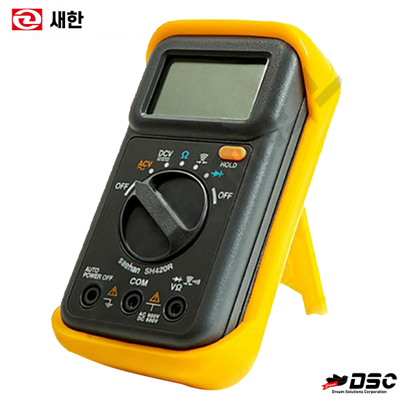 [새한] 국산 디지털 테스터기 SH-420R 휴대용 전기 멀티미터 테스터