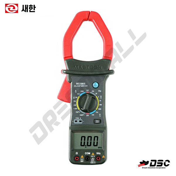 [새한] 디지털 클램프테스터 SH-2000G 클램프미터 후크미터 온도측정