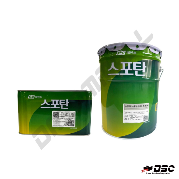 [KCC] 스포탄노출방수제K  바닥용 방수 우레탄페인트 녹색 20kg/CAN